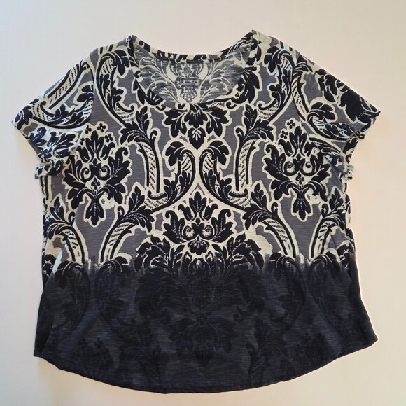 Sonoma Life + Style Women’s Plus 2X Top — Soft Cotton with Subtle Sequin - Picture 1 of 8